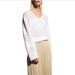 Rag & Bone Faye Open Knit Sweater White Size Large